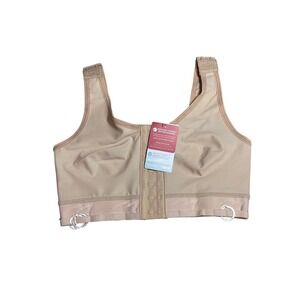 Marena Recovery 3436 Nude Post-Surgical Compression Bra Front Closure NEW